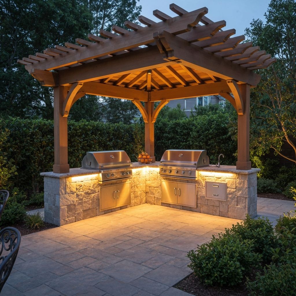 Covered pavilion kitchen