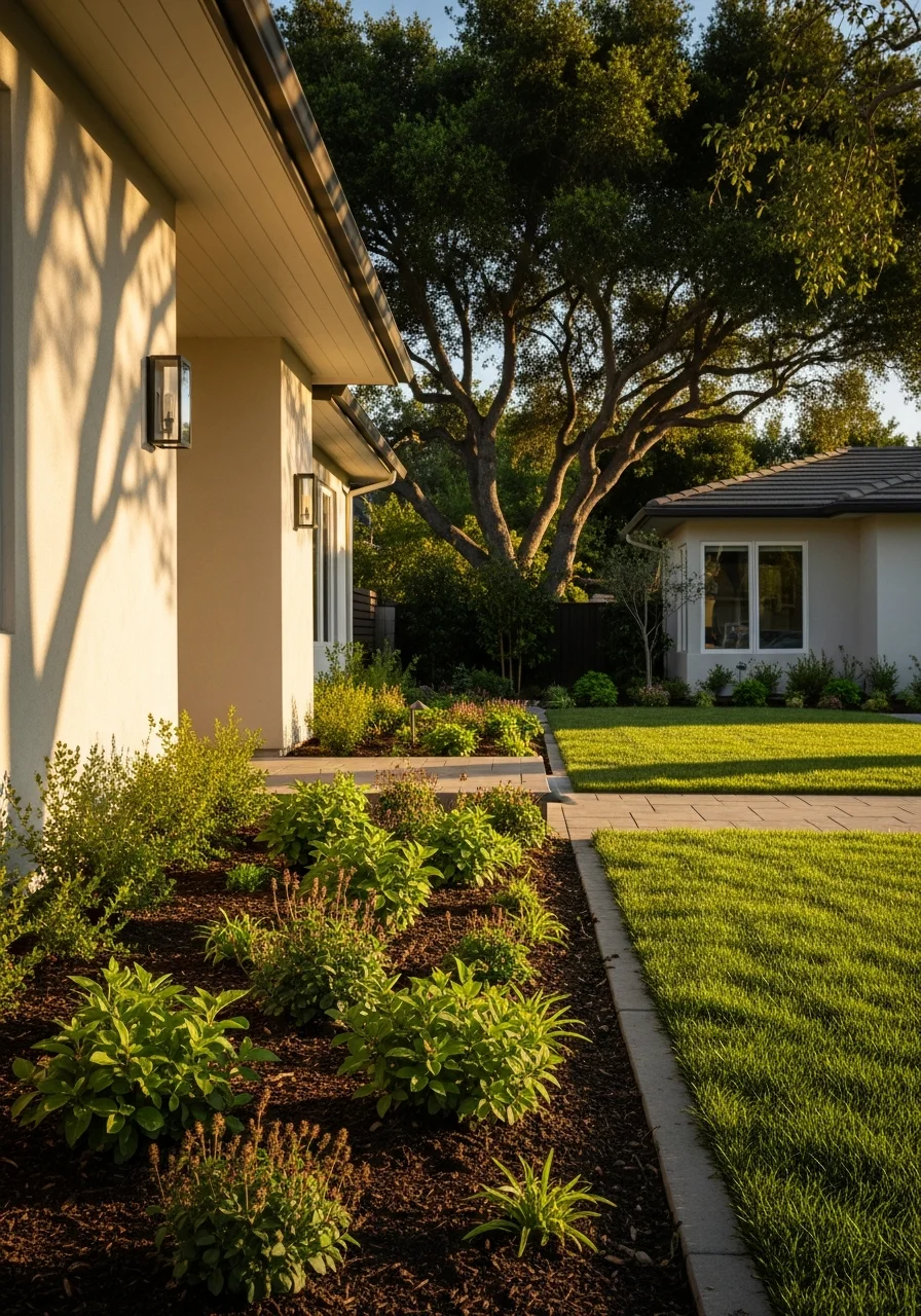 Palo Alto homeowner at their residence entrance, exemplifying the community's commitment to property excellence.